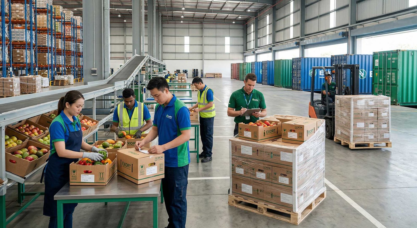 Export packing and quality control operations